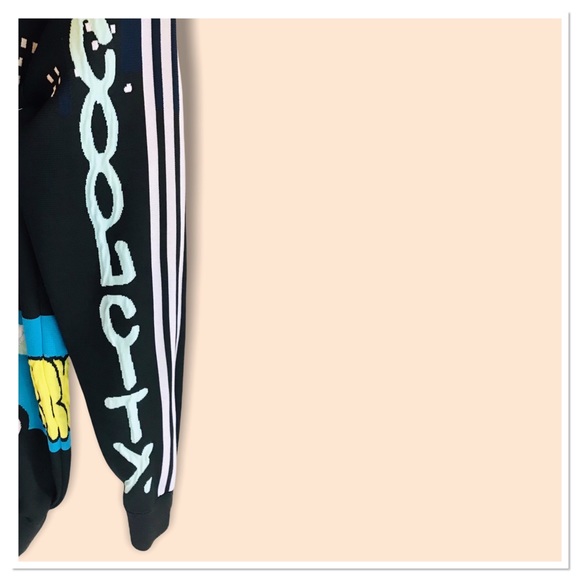 Adidas United Arrows And Sons Knit Sweater City Graffiti Black Size Large - Picture 4 of 14